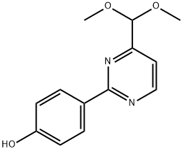 4-(4-DIMETHOXYMETHYL-PYRIMIDIN-2-YL)-PHENOL 结构式