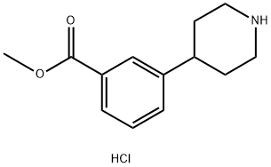 3-(4-哌啶基)苯甲酸甲酯盐酸盐 结构式