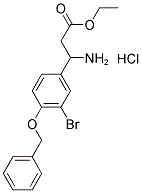 ETHYL 3-AMINO-3-[4-(BENZYLOXY)-3-BROMOPHENYL]PROPANOATE HYDROCHLORIDE 结构式