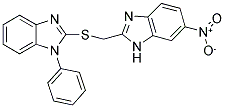 2-([(6-NITRO-1H-BENZIMIDAZOL-2-YL)METHYL]THIO)-1-PHENYL-1H-BENZIMIDAZOLE 结构式