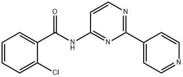 2-CHLORO-N-[2-(4-PYRIDINYL)-4-PYRIMIDINYL]BENZENECARBOXAMIDE 结构式