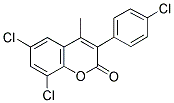 3(4'-CHLOROPHENYL)-6,8-DICHLORO-4-METHYLCOUMARIN 结构式