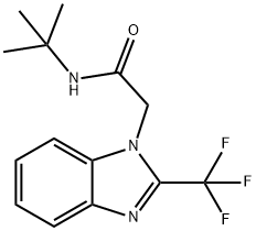 N-(TERT-BUTYL)-2-[2-(TRIFLUOROMETHYL)-1H-1,3-BENZIMIDAZOL-1-YL]ACETAMIDE 结构式