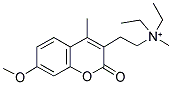 3-[2-(N,N-DIETHYL-N-METHYLAMMONIUM)ETHYL]-7-METHOXY-4-METHYLCOUMARIN IODIDE 结构式