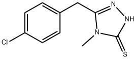 5-(4-氯苄基)-4-甲基-2H-1,2,4-三唑-3-硫酮 结构式