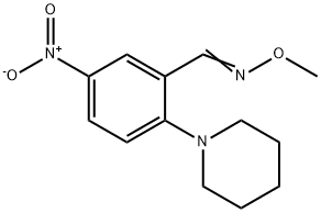 5-NITRO-2-PIPERIDINOBENZENECARBALDEHYDE O-METHYLOXIME 结构式