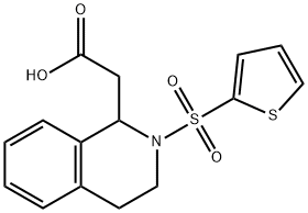 [2-(THIOPHENE-2-SULFONYL)-1,2,3,4-TETRAHYDRO-ISOQUINOLIN-1-YL]-ACETIC ACID 结构式