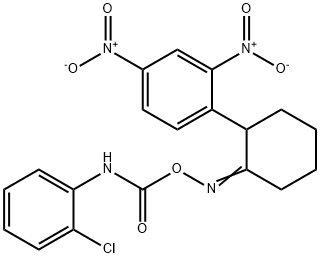 1-[2-(([(2-Chloroanilino)carbonyl]oxy)imino)cyclohexyl]-2,4-dinitrobenzene 结构式