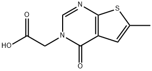 (6-METHYL-4-OXO-4H-THIENO[2,3-D]PYRIMIDIN-3-YL)-ACETIC ACID 结构式