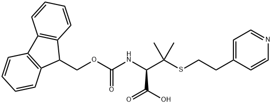 FMOC-S-(2-(4-PYRIDYL)ETHYL)-DL-PENICILLAMINE 结构式