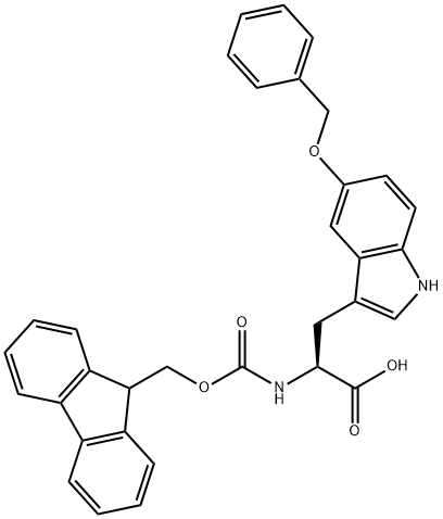 FMOC-5-苄氧基-DL-色氨酸 结构式
