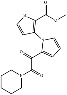 METHYL 3-[2-(2-OXO-2-PIPERIDINOACETYL)-1H-PYRROL-1-YL]-2-THIOPHENECARBOXYLATE 结构式