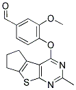 3-METHOXY-4-[(2-METHYL-6,7-DIHYDRO-5H-CYCLOPENTA[4,5]THIENO[2,3-D]PYRIMIDIN-4-YL)OXY]BENZALDEHYDE 结构式