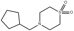 4-(CYCLOPENTYLMETHYL)-1LAMBDA6,4-THIAZINANE-1,1-DIONE 结构式