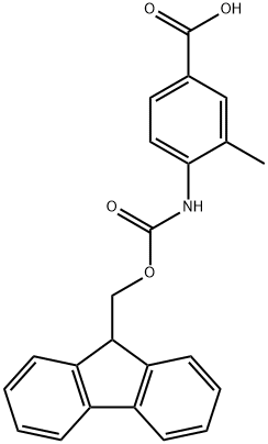 4-(((9H-芴-9-基)甲氧基)羰基)氨基)-3-甲基苯甲酸 结构式