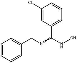 N-BENZYL-3-CHLORO-N'-HYDROXYBENZENECARBOXIMIDAMIDE 结构式