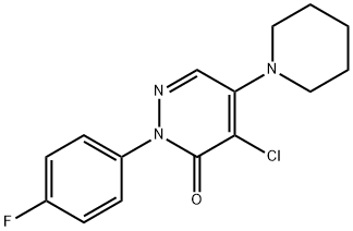4-CHLORO-2-(4-FLUOROPHENYL)-5-PIPERIDINO-3(2H)-PYRIDAZINONE 结构式