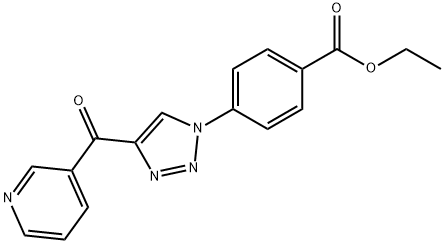 Ethyl 4-[4-(3-pyridinylcarbonyl)-1H-1,2,3-triazol-1-yl]benzenecarboxylate 结构式