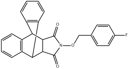 17-[(4-FLUOROBENZYL)OXY]-17-AZAPENTACYCLO[6.6.5.0(2,7).0(9,14).0(15,19)]NONADECA-2(7),3,5,9(14),10,12-HEXAENE-16,18-DIONE 结构式