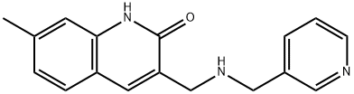 7-METHYL-3-{[(PYRIDIN-3-YLMETHYL)-AMINO]-METHYL}-1H-QUINOLIN-2-ONE 结构式