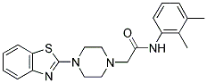 2-(4-(BENZO[D]THIAZOL-2-YL)PIPERAZIN-1-YL)-N-(2,3-DIMETHYLPHENYL)ACETAMIDE 结构式