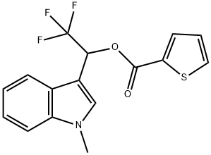 2,2,2-TRIFLUORO-1-(1-METHYL-1H-INDOL-3-YL)ETHYL 2-THIOPHENECARBOXYLATE 结构式