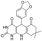 5-(1,3-Benzodioxol-5-yl)-8,8-dimethyl-5,8,9,10-tetrahydropyrimido[4,5-b]quinoline-2,4,6(1H,3H,7H)-trione 结构式