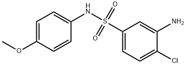 3-氨基-4-氯-N-(4-甲氧基苯基)苯-1-磺酰胺 结构式