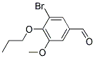 3-BROMO-5-METHOXY-4-PROPOXY-BENZALDEHYDE 结构式