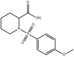 1-(4-甲氧基-苯磺酰基)-哌啶-2-羧酸 结构式