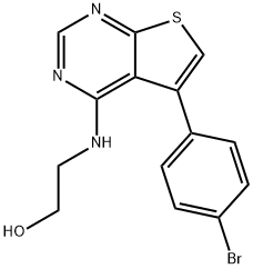 2-{[5-(4-BROMOPHENYL)THIENO[2,3-D]PYRIMIDIN-4-YL]AMINO}ETHANOL 结构式