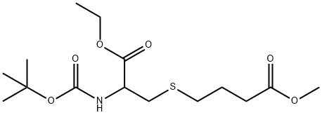 METHYL 4-((2-[(TERT-BUTOXYCARBONYL)AMINO]-3-ETHOXY-3-OXOPROPYL)SULFANYL)BUTANOATE 结构式