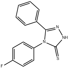 4-(4-氟苯基)-5-苯基-4H-1,2,4-三唑-3-硫醇 结构式