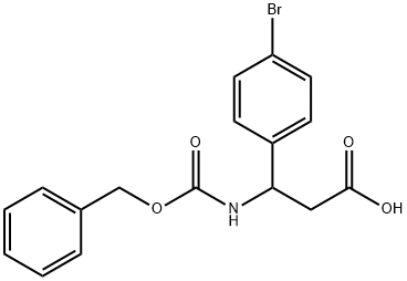 3-(((苄氧基)羰基)氨基)-3-(4-溴苯基)丙酸 结构式