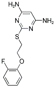 2-([2-(2-FLUOROPHENOXY)ETHYL]THIO)PYRIMIDINE-4,6-DIAMINE 结构式