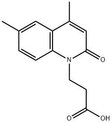 3-(4,6-DIMETHYL-2-OXO-2H-QUINOLIN-1-YL)-PROPIONIC ACID 结构式