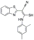 2-BENZOTHIAZOL-2-YL-3-(2,4-DIMETHYL-PHENYLAMINO)-3-MERCAPTO-ACRYLONITRILE 结构式