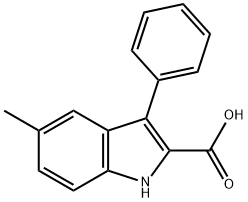 5-METHYL-3-PHENYL-1H-INDOLE-2-CARBOXYLIC ACID 结构式