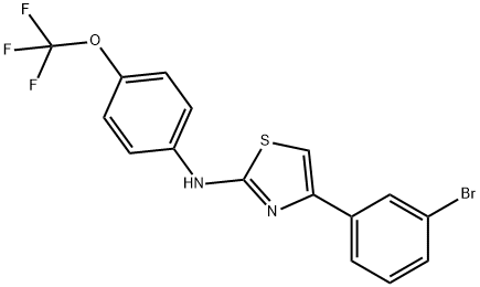 (4-(3-Bromophenyl)(2,5-thiazolyl))(4-(trifluoromethoxy)phenyl)amine 结构式