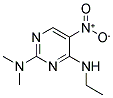 2-(DIMETHYLAMINO)-4-(ETHYLAMINO)-5-(NITRO)PYRIMIDINE 结构式