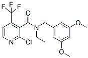 2-CHLORO-N-(3,5-DIMETHOXYBENZYL)-N-ETHYL-4-(TRIFLUOROMETHYL)NICOTINAMIDE 结构式