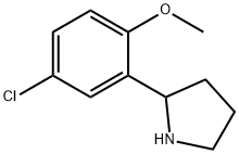 2-(5-氯-2-甲氧基苯基)吡咯烷 结构式