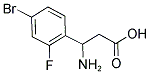 3-氨基-3-(4-溴-2-氟苯基)丙酸 结构式