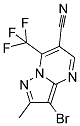3-BROMO-2-METHYL-7-(TRIFLUOROMETHYL)PYRAZOLO[1,5-A]PYRIMIDINE-6-CARBONITRILE 结构式