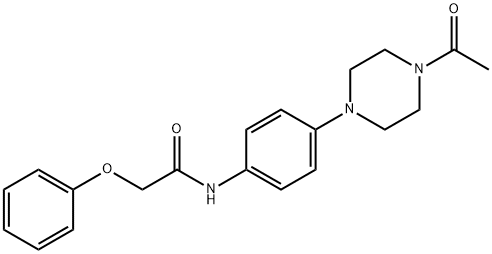 N-[4-(4-ACETYLPIPERAZIN-1-YL)PHENYL]-2-PHENOXYACETAMIDE 结构式