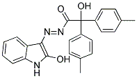 (E)-2-HYDROXY-1-((2-HYDROXY-1H-INDOL-3-YL)DIAZENYL)-2,2-DIP-TOLYLETHANONE 结构式