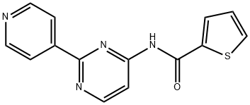 N-[2-(4-PYRIDINYL)-4-PYRIMIDINYL]-2-THIOPHENECARBOXAMIDE 结构式