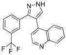 4-[3-(3-(TRIFLUOROMETHYL)PHENYL)-1H-PYRAZOL-4-YL]QUINOLINE 结构式