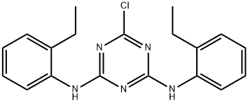 [4-氯-6-[(2-乙基苯基)氨基]-S-三嗪-2-基]-(2-乙基苯基)胺 结构式