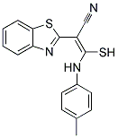 2-BENZOTHIAZOL-2-YL-3-MERCAPTO-3-P-TOLYLAMINO-ACRYLONITRILE 结构式